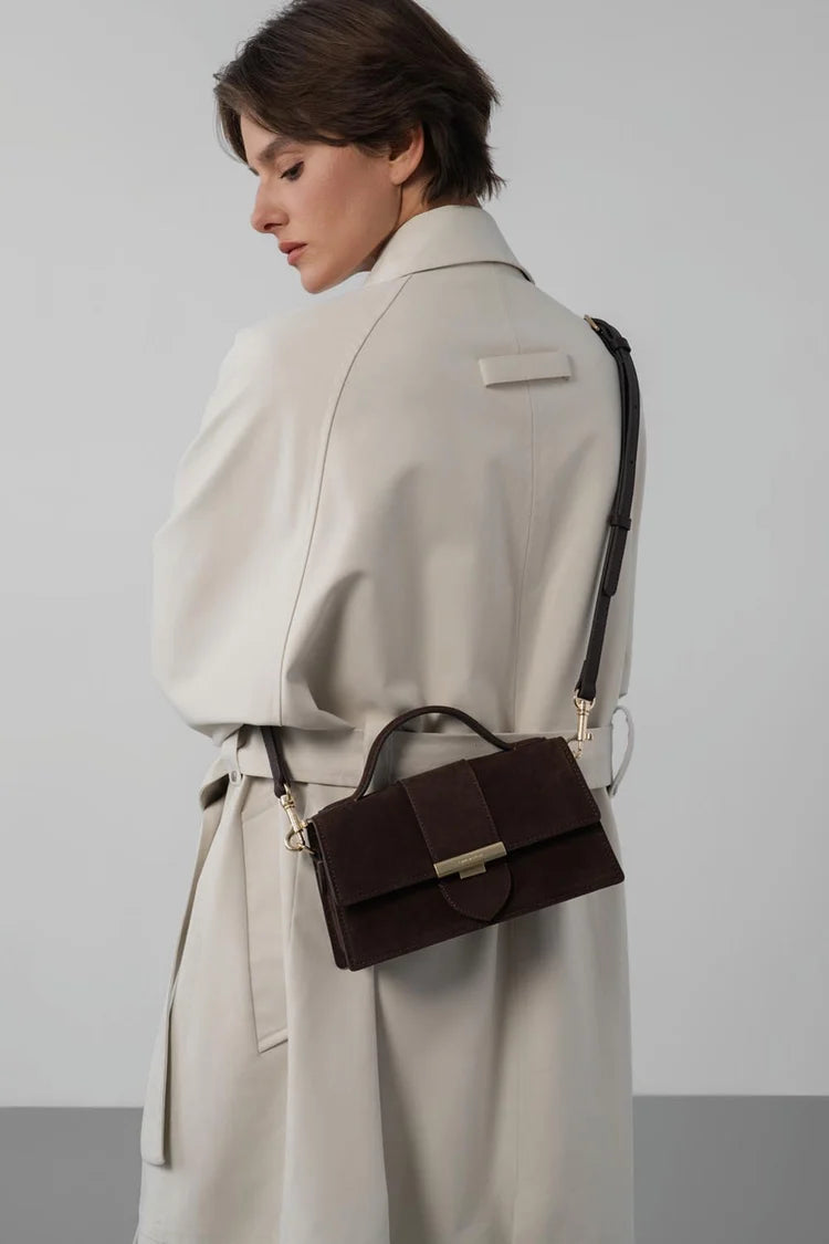 Lancaster Suede Ily Sac à Main Avec Fermoir