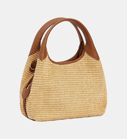 le Tanneur Juliette Sac Porte Main Mm Raphia et Cuir