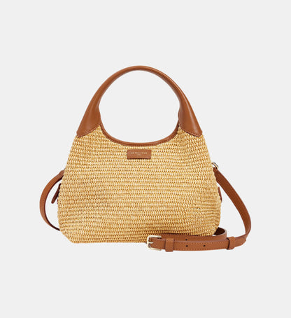 le Tanneur Juliette Sac Porte Main Mm Raphia et Cuir