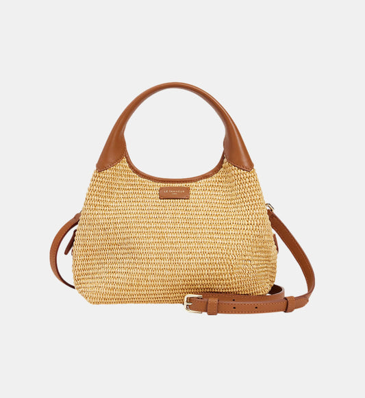 le Tanneur Juliette Sac Porte Main Mm Raphia et Cuir