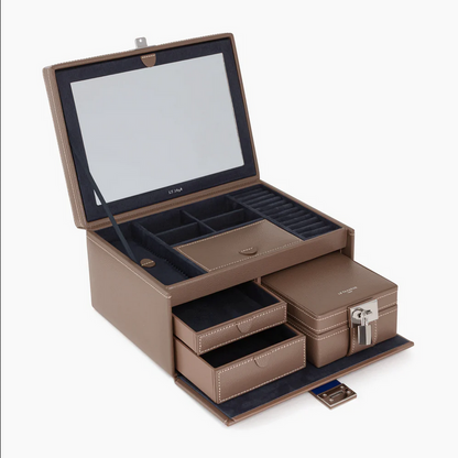 le Tanneur Tres Grande Boite a Bijoux en Cuir