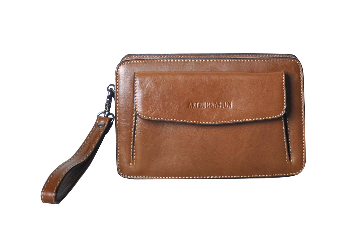 Arthur et Aston Georges Pochette Homme Cuir de Vachette