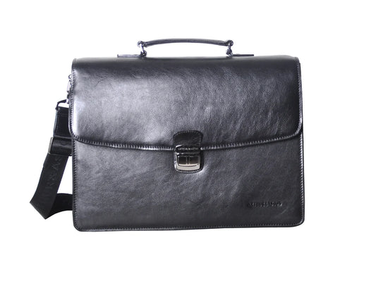 Arthur et Aston Georges Serviette 2 Soufflets Cuir