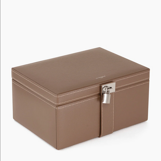 le Tanneur Tres Grande Boite a Bijoux en Cuir