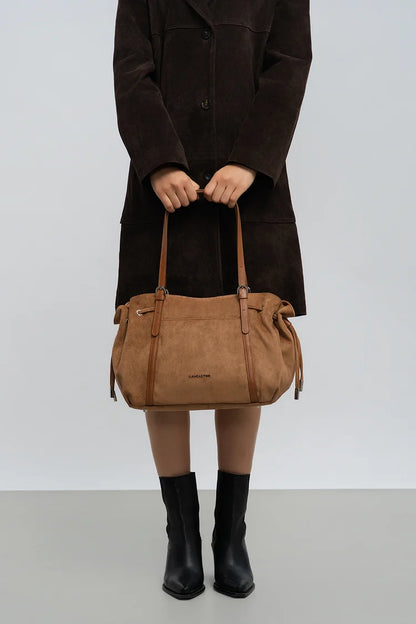 Lancaster Velvet Emma Sac Cabas Epaule Zippé L